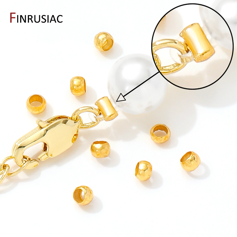ทองเหลืองชุบทอง 18K รอบ/หลอด C - Crimp Bead Tube บทวิจารณ์และราคา