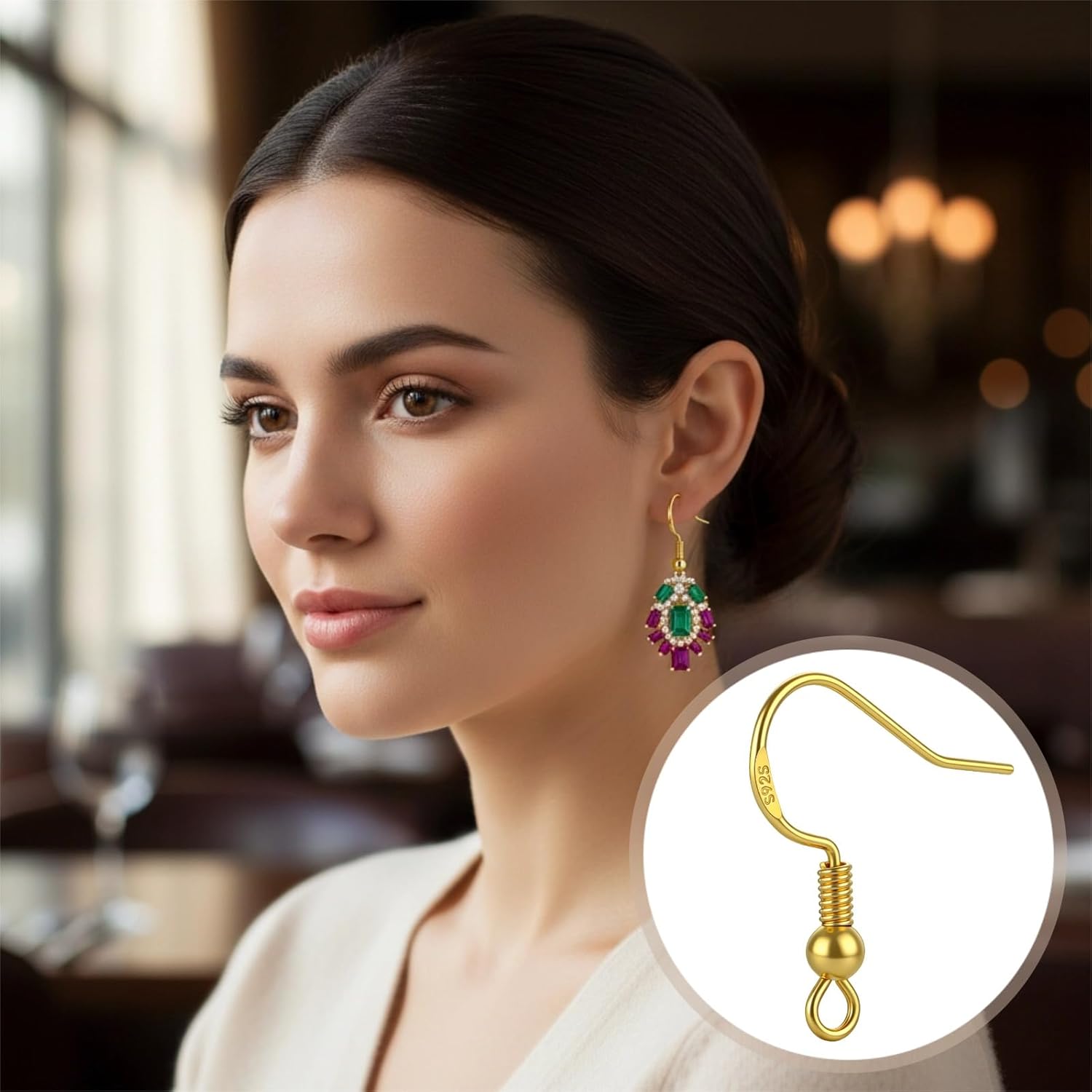 ตะขอเกี่ยวต่างหูเงินแท้ 925 ชุ - Jewelry Making Yarn บทวิจารณ์และราคา