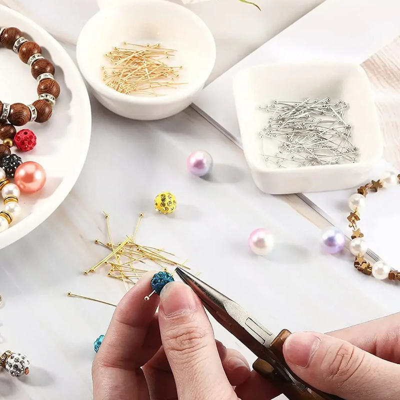 หมุดลูกปัดสแตนเลส 100 ชิ้น หัว - Jewelry Making Jig บทวิจารณ์และราคา