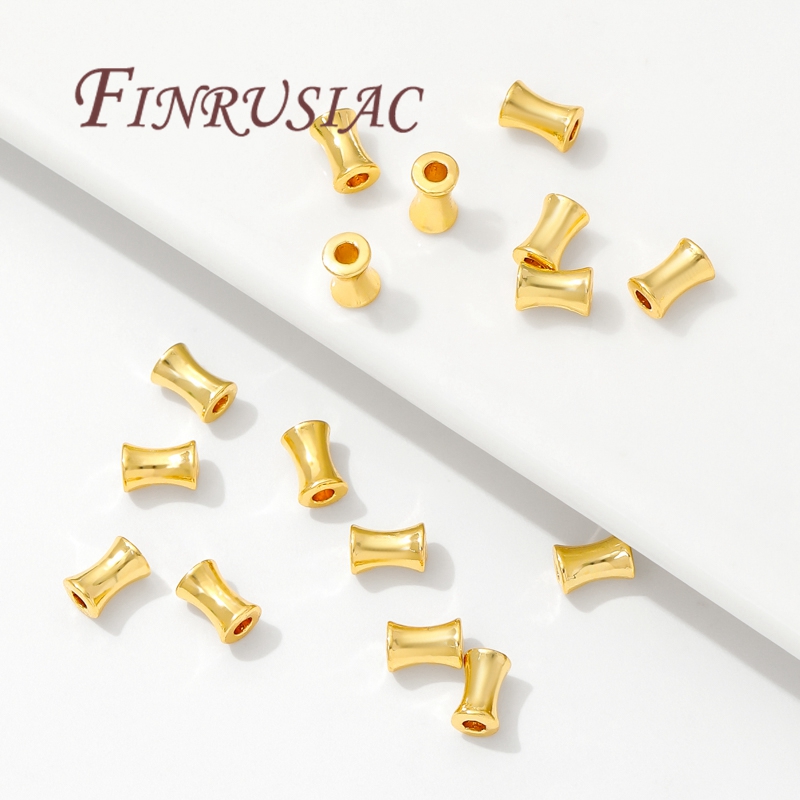 ทองเหลืองชุบทอง 18K ลูกปัดสําห - Crimp Bead Tube บทวิจารณ์และราคา