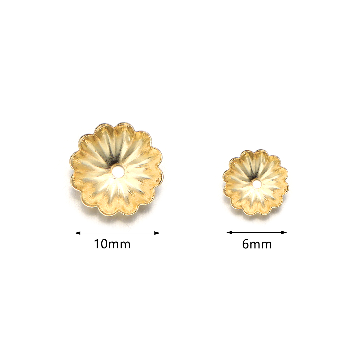 ฝาครอบลูกปัดดอกไม้สแตนเลส 50 ช - Bead Cap Flower บทวิจารณ์และราคา